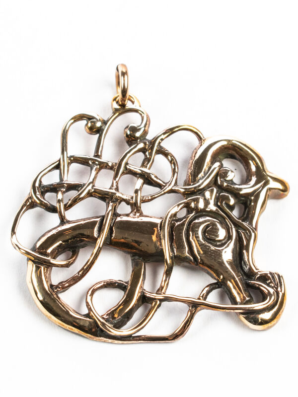 Pendant Urnes, Bronze, Viking jewellery amulet