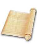 Pergamino 100x30cm papiro blanco con varilla de madera