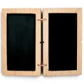 Wax tablet 14x9cm, diptych Gaius, black double bound...