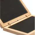 Wax tablet 14x9cm, diptych Gaius, black double bound writing tablets reenactment