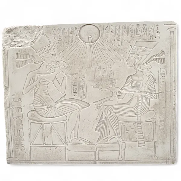 Relief de lÉgypte Akhenaton avec Néfertiti Amarna