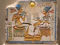 Relief de lÉgypte Akhenaton avec Néfertiti Amarna