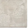 Relief de lÉgypte Akhenaton avec Néfertiti Amarna