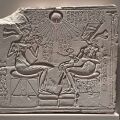 Relief de lÉgypte Akhenaton avec Néfertiti Amarna