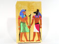painting relief Egypt, Tut anch Amun with Anubis