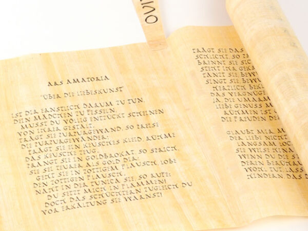 Papyrusrolle Ovid ars amatoria