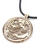 Pendant dragon, bronze, viking amulet