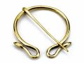 Omega brass ring brooch extra large