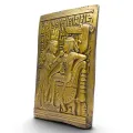 Relief Ägypten Tutanchamun und Achnesenamun - Hathor-Szene Kleiner Goldener Schrein -aaac Wandbild 29x20cm