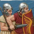 Relief Legionär Wandbild, Legionäre mit Helm, Museum Replik, antike römische Wanddeko