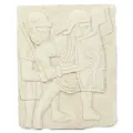 Mural legionario en relieve, legionarios con casco,...