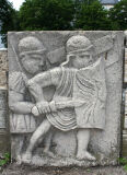 Relief Legionär Wandbild, Legionäre mit Helm, Museum Replik, antike römische Wanddeko