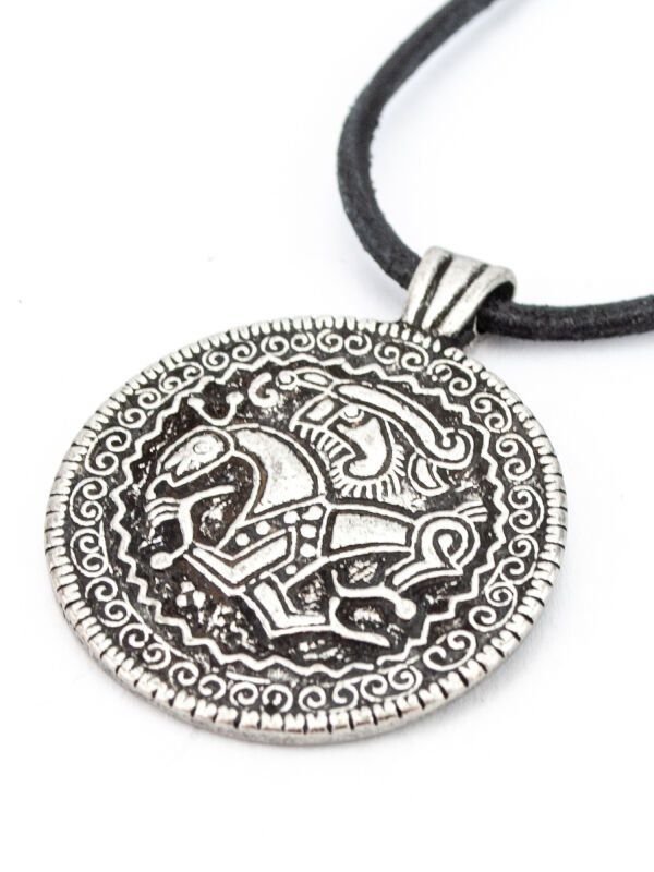 Eisenzeit Anhänger Mittelalter Replik von Seeland Brakteat Runen Amulett 