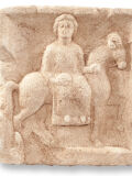 Relief Epona III, horse goddess Gallo-Roman, ancient...
