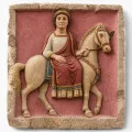 Relieve Epona III, diosa caballo galo-romana, antigua...