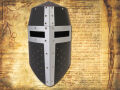 Helm Aragon el gobernante negro/plata, 29x28cm, casco medieval remachado