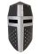 Helm Aragon der Herrscher schwarz/silber, 29x28cm, genieteter Mittelalterhelm