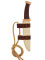 Saxofón vikingo Odín con vaina de fieltro de lana, 32 cm,