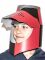 Helm Normans negro/rojo, 30x26cm, casco de caballero medieval