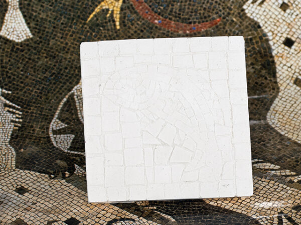 Mosaic set of 3, Rome fish mosaic tile painting, painting pattern