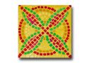 Mosaik 3er Set, Rom Geometrie 1 Mosaikfliese bemalen, Mal Vorlage