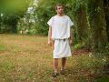 Roman cream tunic Cotonea cotton fabric from organic farming - S