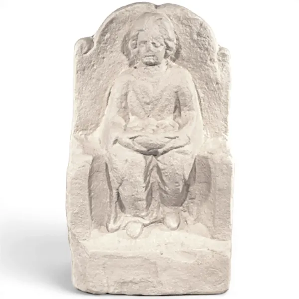 Relief Epona IV assise sur la chaise, divinité des chevaux, décoration murale antique romaine