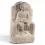 Relief Epona IV assise sur la chaise, divinité des chevaux, décoration murale antique romaine