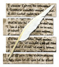 Plumín de escritura blanco, plumín de caligrafía, pluma real lista para escribir, pluma de ganso penna scriptoria
