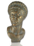 Augustus Ara pacis bust - bronze color