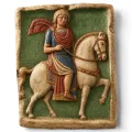 Relieve Epona II Diosa gala romana de los caballos,...