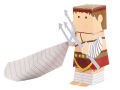 Modelo de cartón que hace el Gladiador Romano Retiarius, Historicals