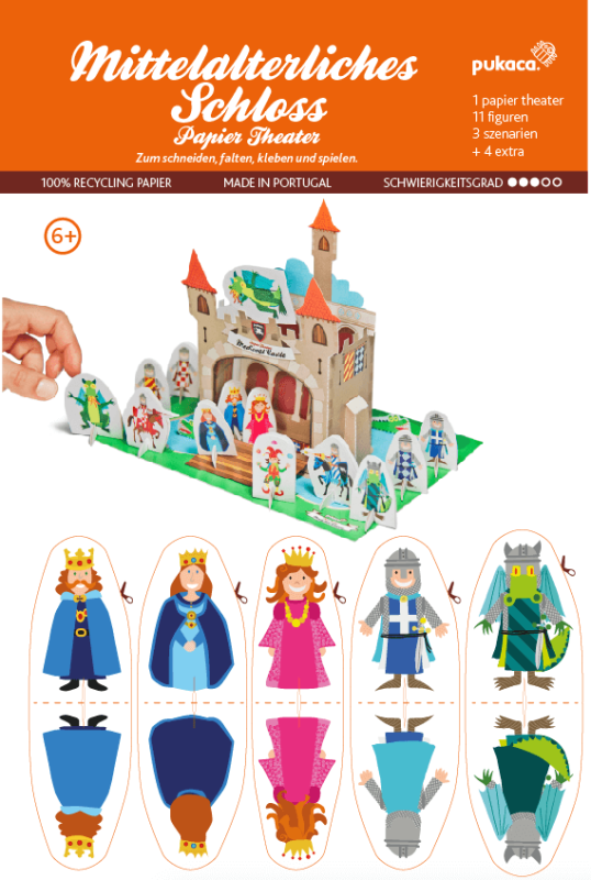 Medieval castle paper theatre craft sheet