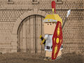 Modelo de cartón de los pretorianos romanos, la Guardia del Emperador, los históricos