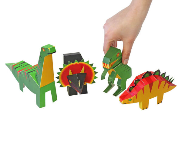 Dinosaurio artesanal hoja de cartón de fabricación de...