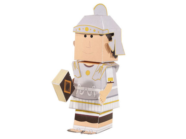 Cardboard model making Roman tribune, Roman high officer, historicals