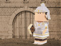 Cardboard model making Roman tribune, Roman high officer, historicals