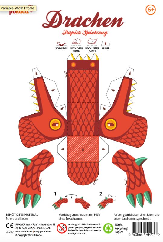 Red dragon craft sheet