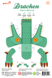 Hoja de artesanía del dragón verde
