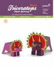 Triceratops big dinosaurs paper toys