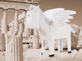 Bastelbogen Pegasus, griechisches Kind von Poseidon und Medusa, Historicals