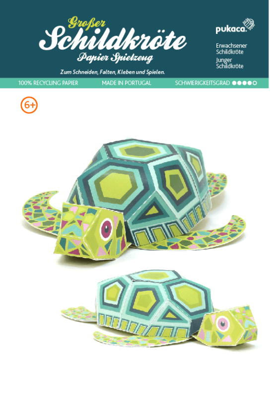 Turtle large paper toys marine animals