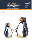 Pinguin groß   Polartiere, DIY Bastelbogen für Papiermodelle, Kartonmodellbau