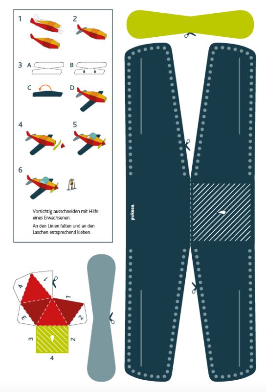 Aircraft paper craft sheets