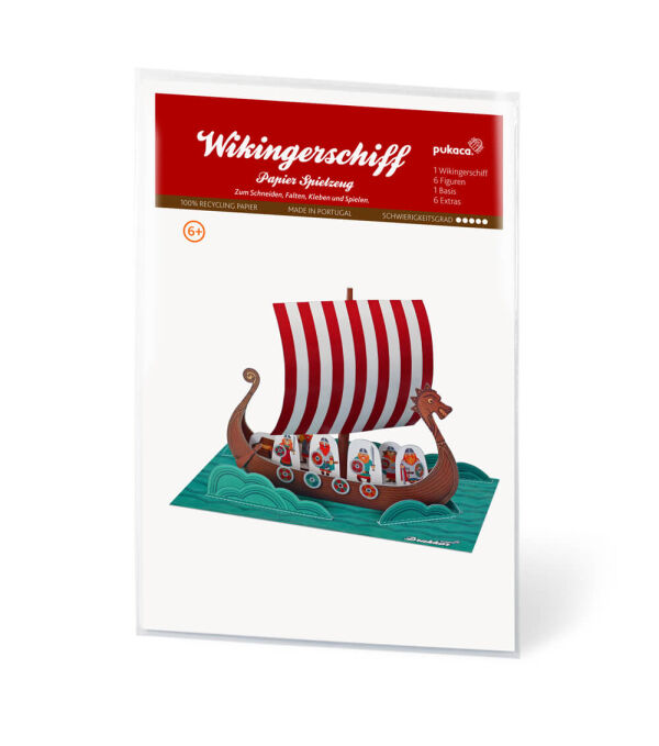 Viking ship paper craft sheet