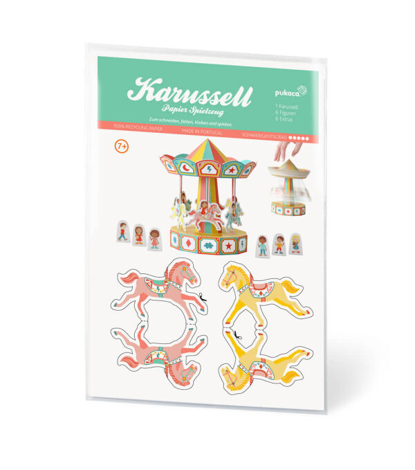 Carousel movable paper craft sheets