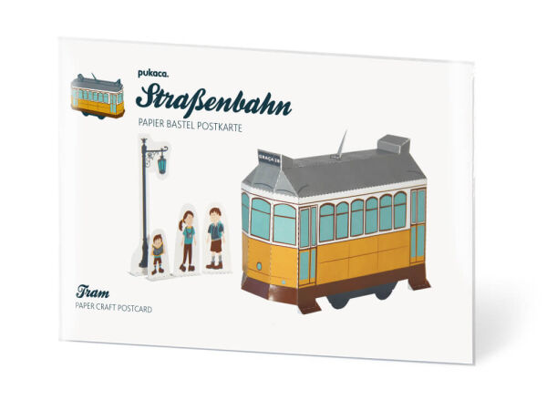 Tram postcard design