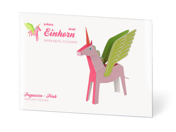 Las postales rosas de Unicornio se diseñan por ti mismo