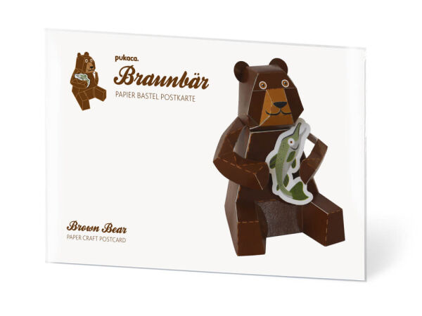 Brown bear postcard design