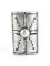 Fridge magnet roman shield scutum silver